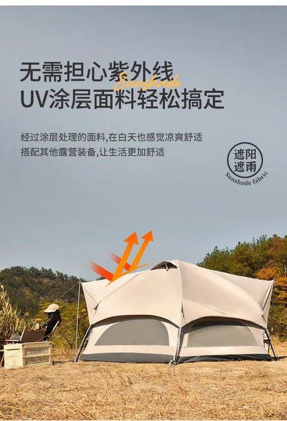 Fully automatic mushroom tent Outdoor camping field camping folding portable quick opening thickened rain proof tent