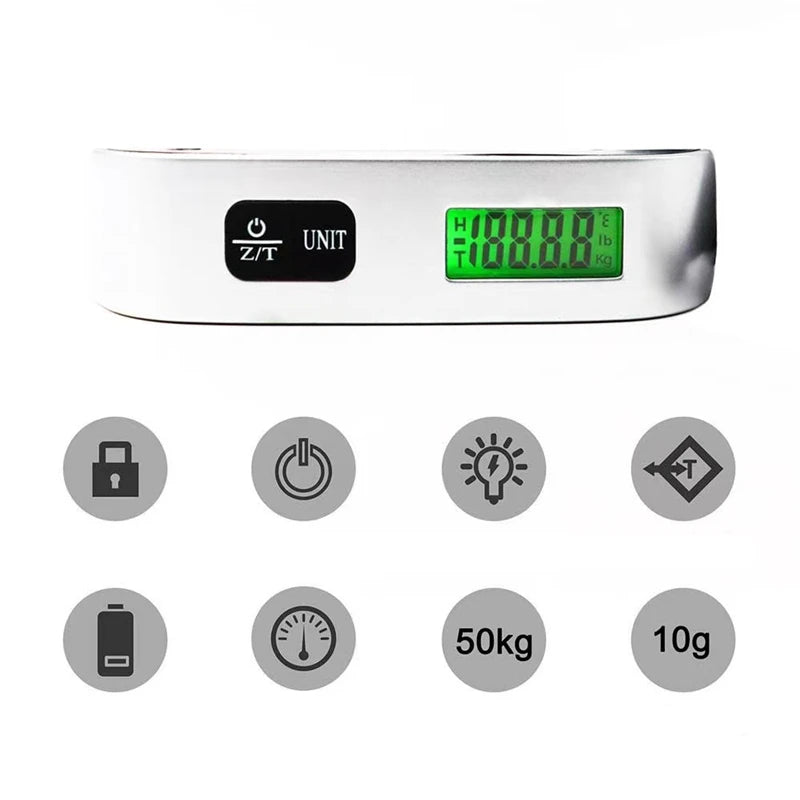 10g-50kg Portable Scale Digital LCD Display Electronic Luggage Hanging Suitcase Travel Weighs Baggage Bag Weight Balance Tools