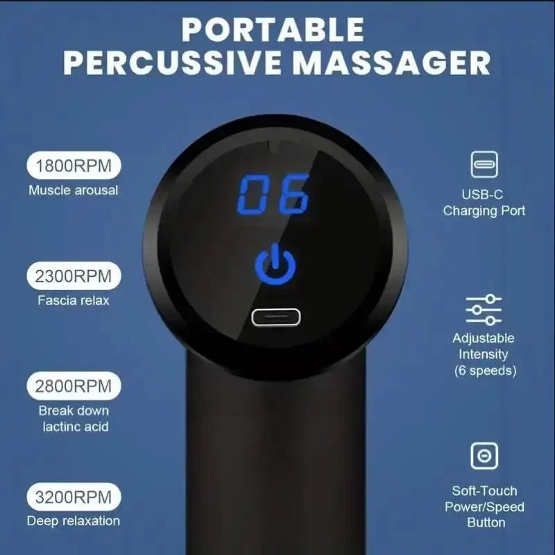 Portable Fascia Gun Deep Tissue Massage Mini Lightweight and Adjustable Speed ​​Massage Equipment Suitable for the Whole Body