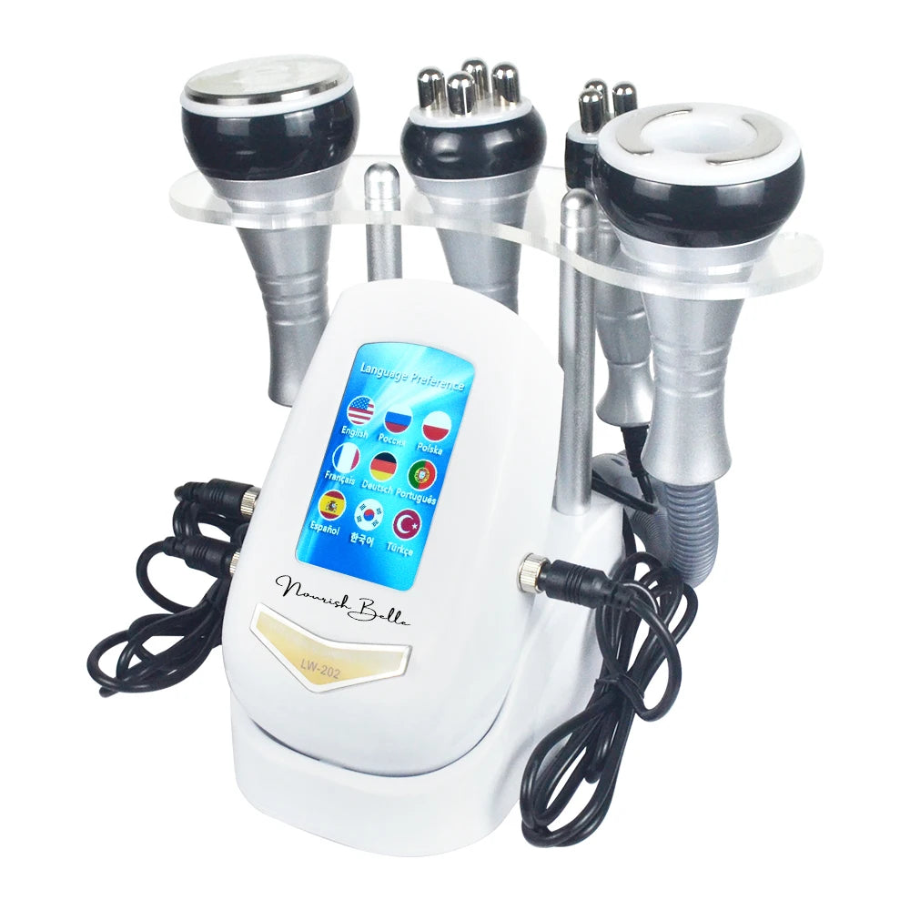Máquina de cavitación ultrasónica para adelgazamiento corporal de 4 pulgadas y 140K, dispositivo de belleza, masajeador facial, reafirmante de piel, lifting facial, succión al vacío