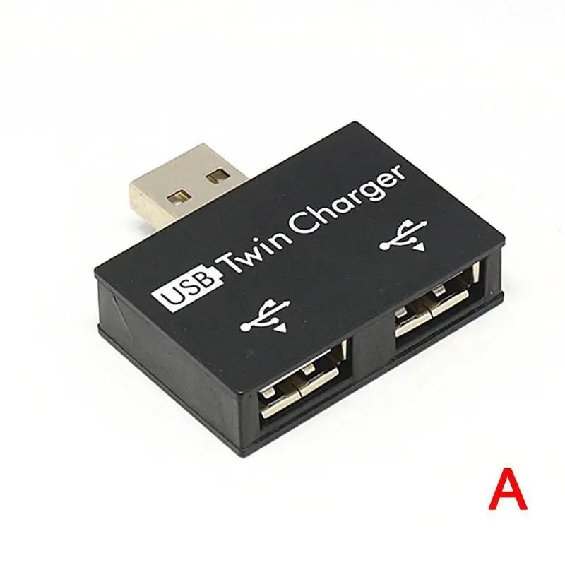 Divisor de interfaz de datos de carga USB 1/2, extensor de corriente USB de doble puerto, adaptador de concentrador de cabezal OTG