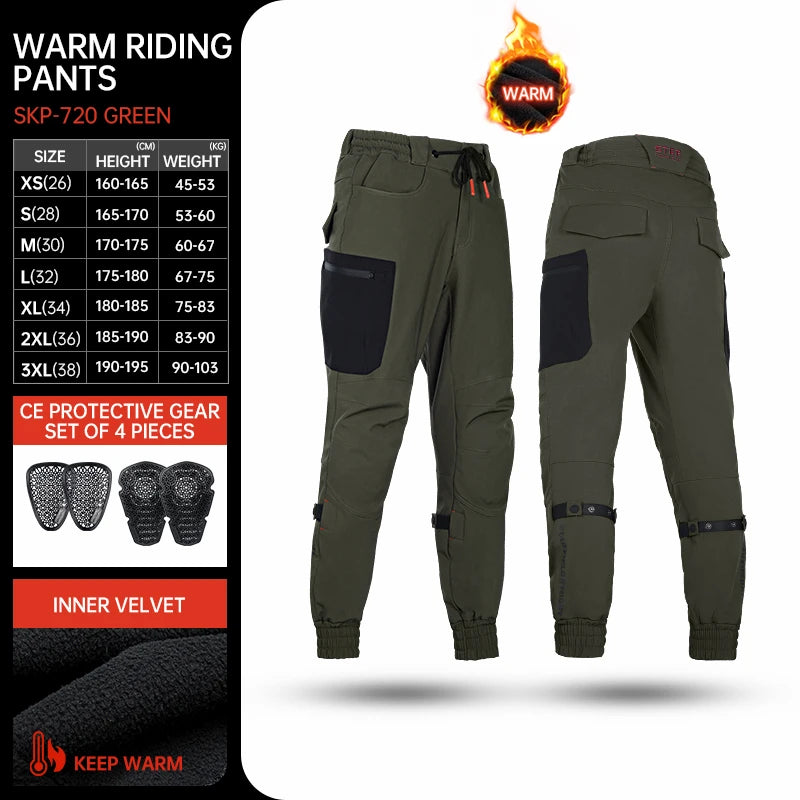 SFK New Black Motorcycle Pants Riding Men Equipment Summer Breathable Trousers With CE Protection Armor Wearing Gears Accessories
