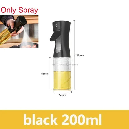 2 in1 Oil Spray Bottle Plastic Kitchen Barbecue Cooking Olive Oil Dispenser Oil Jar Baking Vinegar Soy Sauce Spray Container
