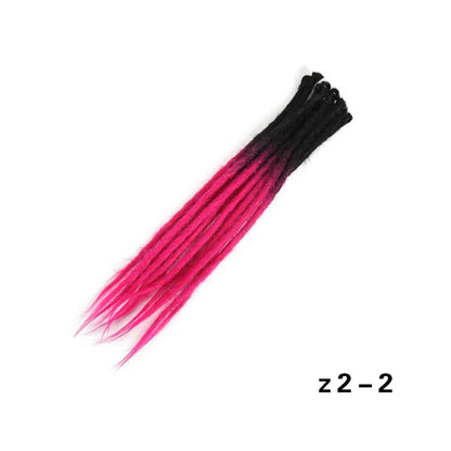 20 Polegada sintético 100% artesanal dreadlock extensões de cabelo fino crochê trançado cabelo backcombed dreads reggae estilo cabelo hippie
