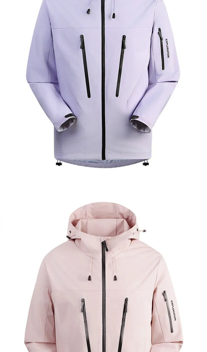 Spring Autumn Men's Windbreaker Fashion Outdoor Mountaineering Travel Windproof Waterproof Hooded Jacket Slim Fit Versatile Coat