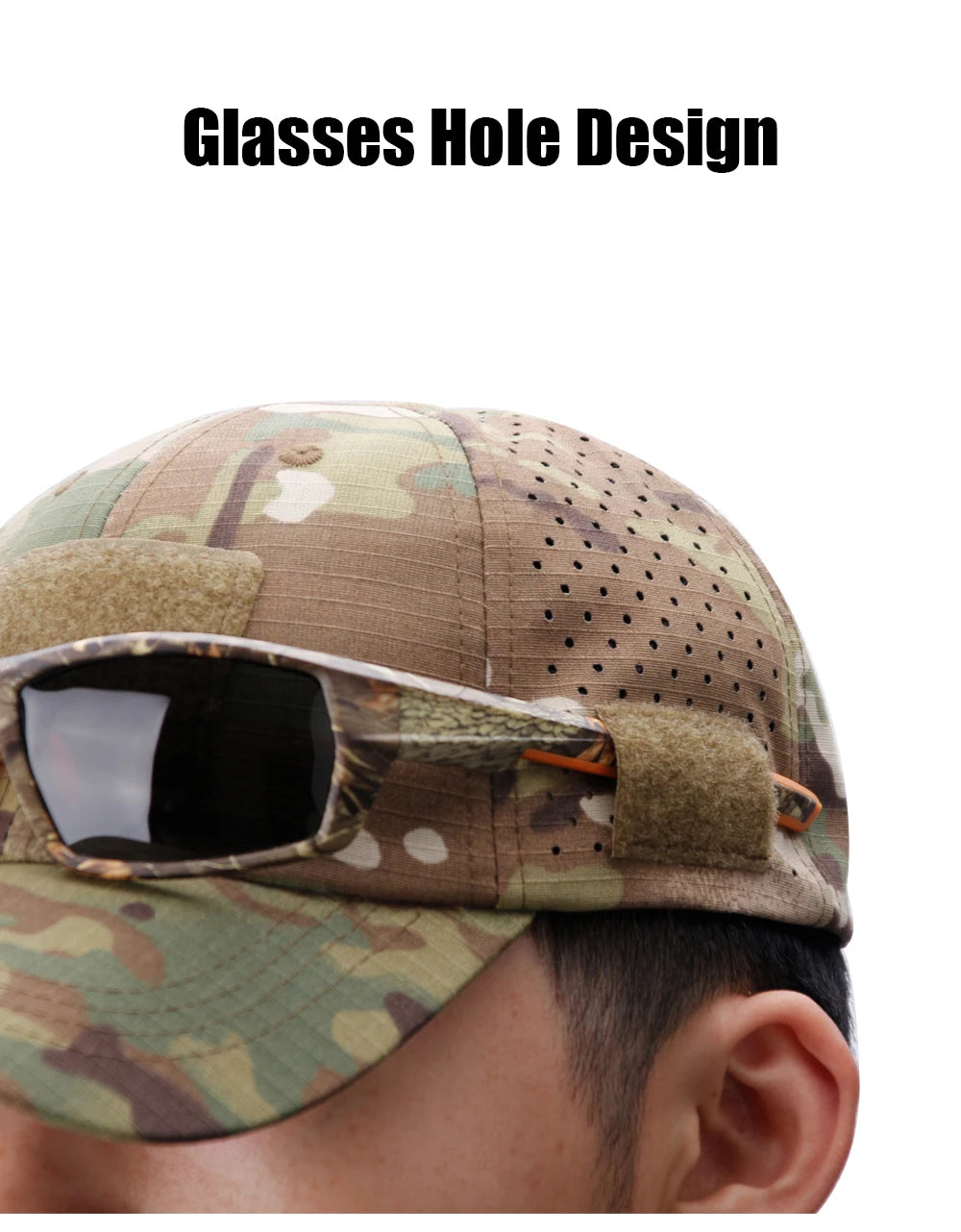 1/2pcs New Men's Camouflage Baseball Cap Breathable Sunscreen Hat Outdoor Sports Hunting Hiking Camping Beach Fishing Sun Hat