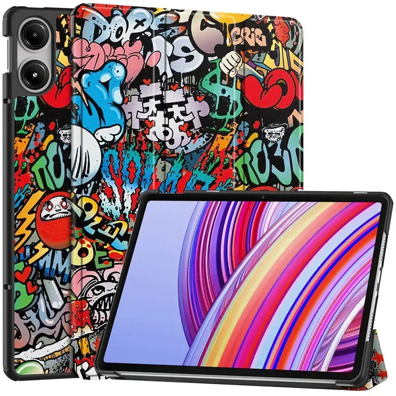 For Xiaomi Redmi Pad Pro 2024 Tri-Folding Flip Stand Case Funda for Red Mi Pad Pro 12.1 Tablet with Auto Sleep Cover