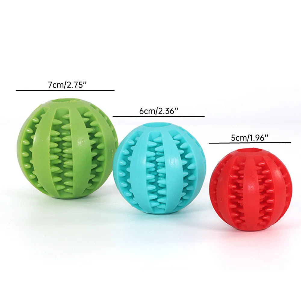 Silicone Pet Dog Toy Ball Interactive Bite-resistant Chew Toy for Small Dogs Tooth Cleaning Elasticity Ball Pet Products 5/6/7cm