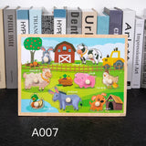 Toddler Wooden Peg 3D Puzzles Kids Toys Alphabet Montessori Education Learning Toys Great Preschool Gift for Girls and Boys