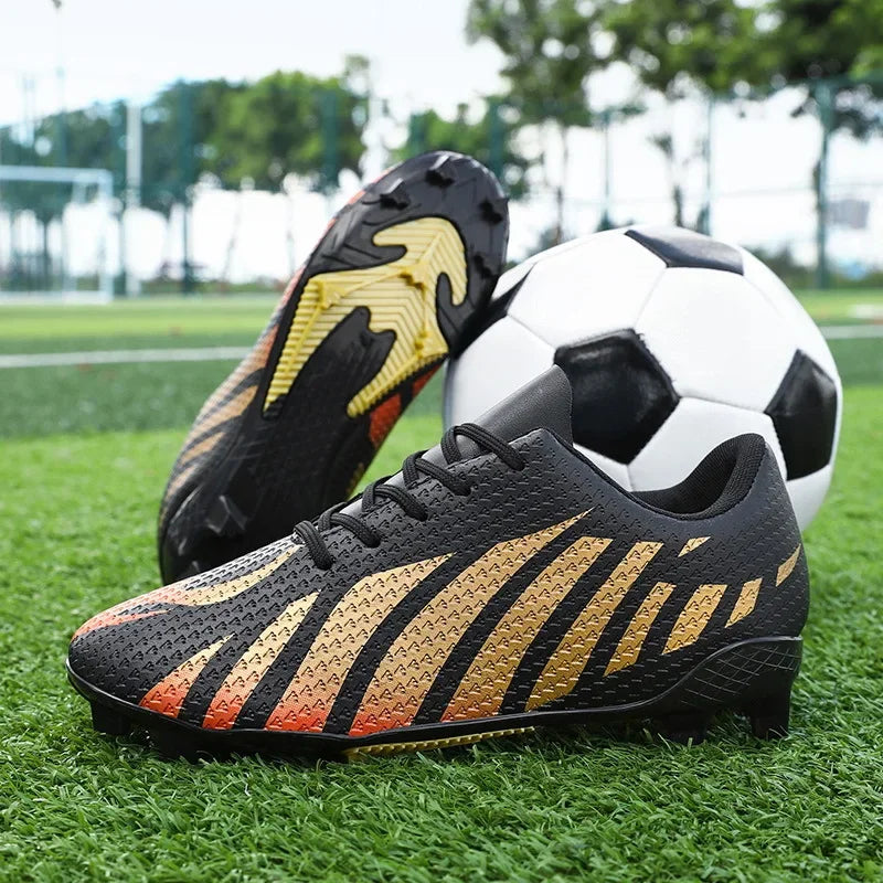 Short-spike Training Soccer Shoes Low-top Leather Sneakers Youth Football Shoes Cross-border