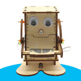DIY Robot Eating Coin Wood Model Teaching Learning Stem Project Kit for Science Experiment Education Toy Wooden Assemble Kit