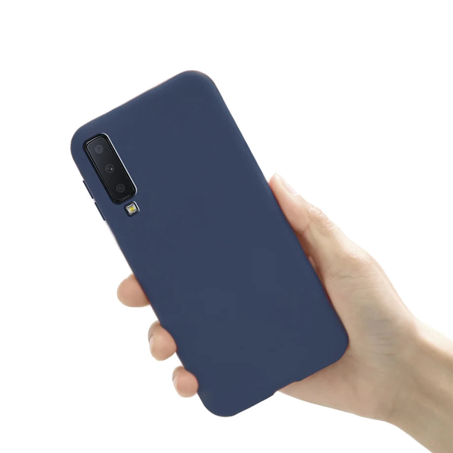 Funda para teléfono Samsung Galaxy A7 2018, carcasa de silicona mate suave para carcasa trasera Samsung A7 2018 A750 A750F