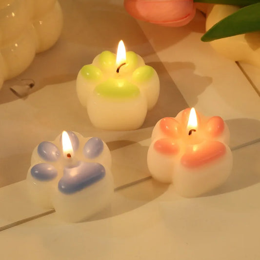 1pc/4pc Cat Paw Design Scented Candle ,For Birthday, Valentine's Day, Diy Home Decoration, party decoration, wedding souvenirs