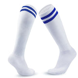 Loogdeel 1 Pair Soccer Socks Stripe Knee High Softball Baseball Team Sports Socks Breathable Football Socks for Kids Adults