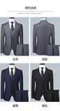 Suit Boutique Men's Fashion Business (Blazer+ Vest + Trousers) Gentleman's Wedding Casual Professional Formal Suit 3 Piece M-6XL