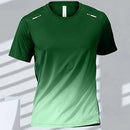 Camisetas deportivas para hombre, ropa deportiva de fitness, de secado rápido, con gradiente, de manga corta, para exteriores, baloncesto, entrenamiento, running, ropa para hombre