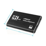 Tarjeta de captura de video 4K 1080P 60 fps HD, caja de grabación para cámara, compatible con HDMI a USB 3.0, grabadora de transmisión en vivo para PC