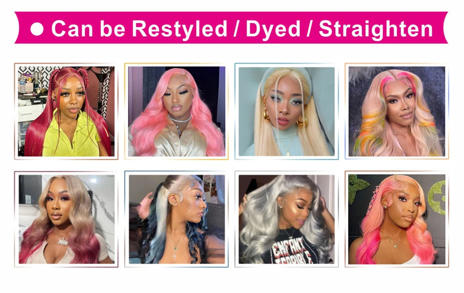 Blonde 613 13x6 Lace Frontal Wigs HD 613 Lace Front Human Hair Wigs For Women 40 Inch Long Straight Human Hair Wigs Can Be Dyed