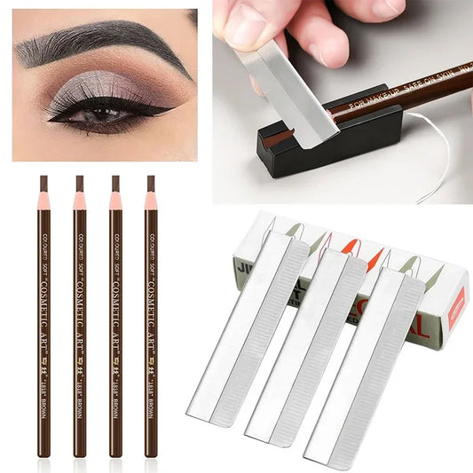 Waterproof Art Tint Makeup Eye Brow Pen 5pcs Professional Microblading Pencil Eyebrow Tattoo Tint Enhancers Cosmetic Wholesale