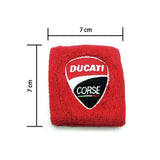Motorcycle Embroidery Front Fluid Oil Brake Reservoir Sock Cover for Ducati Monster Panigale Diavel Superleggera V4 V2 Scrambler