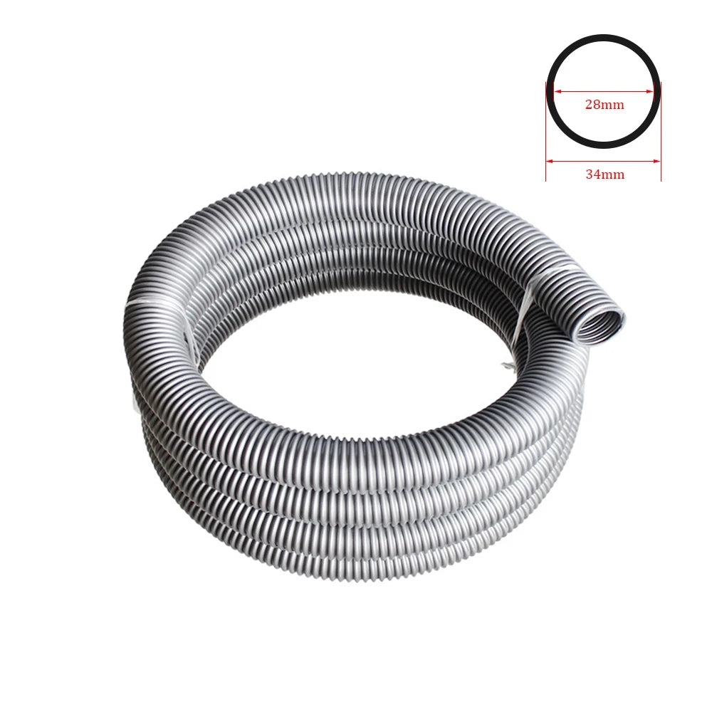 Manguera de aspiradora de 28 mm (interior) y 34 mm (exterior), fuelle, pajitas, rosca de fábrica, tubo de aspiradora, piezas de repuesto de tubería blanda