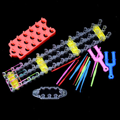 Tear bandas de borracha pulseira tecido laço, DIY tricô brinquedos presente, novo