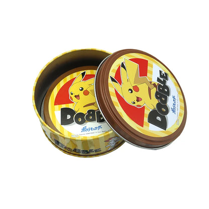 Spot It Cards Game Dobble Juego Pokemon Pikachu with Metal Box One Piece Doraemon Friends Party Jr Hip Board Game for Kids Gifts
