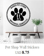 Pet Dog Grooming Wall Stickers Animal SPA Salon Shop Window Glass Decor Vinyl Wall Decals Home Pet Room Dress Up Stickers