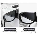2pcs Car Rearview Mirror Rain Shield Rain Eyebrow Rain Cover Universal Carbon Fiber Rear View Side Mirror Rains Eyebrow Shield