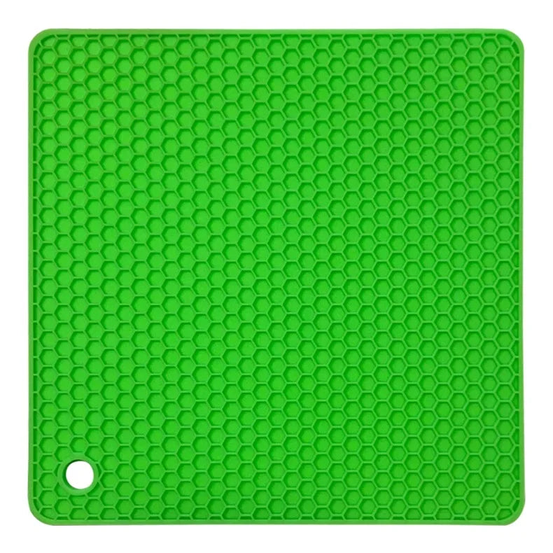 18cm Square Silicone Mat Heat Resistant Potholder Dining Table Placemat Non-slip Pot Holder Cup Coaster Kitchen Accessories