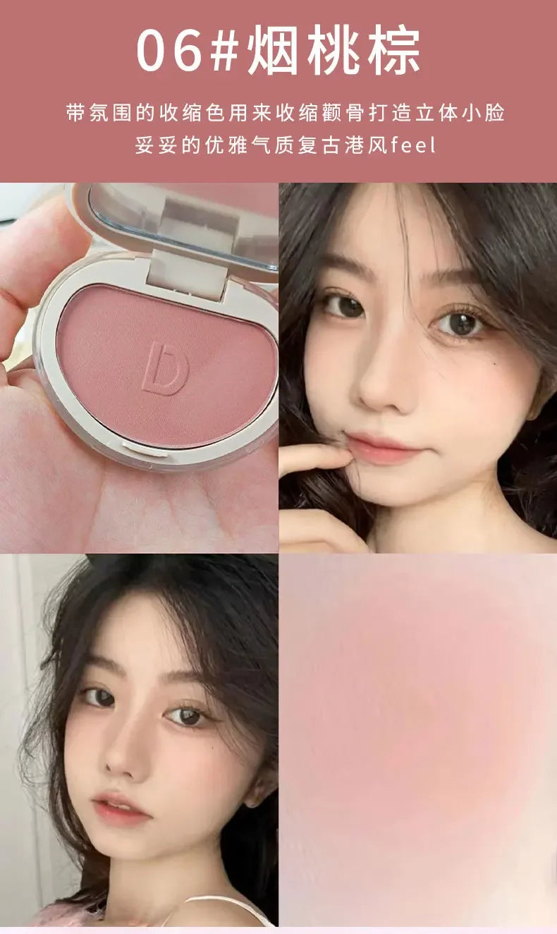 1PC Blush Makeup Palette Cute 7 Color Mineral Powder Blue Pink Rouge Long Lasting Natural Cheek Tint Waterproof Blusher Cosmetic