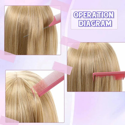 Cabelo encaracolado Detangling Comb Set Escova de cabelo encaracolado Pente de cauda de Rato Curvo Escova de cabelo, Ferramentas do salão de beleza, 12pcs por conjunto