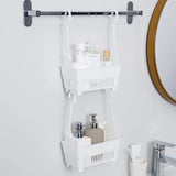 Sundries Hanging Basket Storage Drain Bag Shower Baskets with Hook Makeup for Kitchen Bathroom
