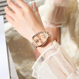 POEDAGAR Reloj de lujo para mujer, resistente al agua, de acero inoxidable, de cuarzo, de alta calidad, elegante