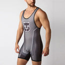 Kennel Club CB13 Men's Zipper Back Singlets Sexyman Bandit One Piece Sleeveless Gym Sports Fitness Clothing 
