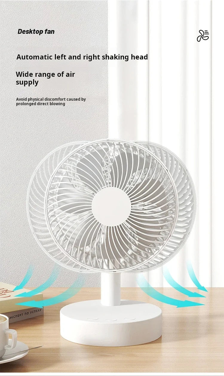 Xiaomi Youpin Fan Small White Desktop Timer Mute With Four-speed Adjustable Portable Fan Recharging Models Detachable Desk fan