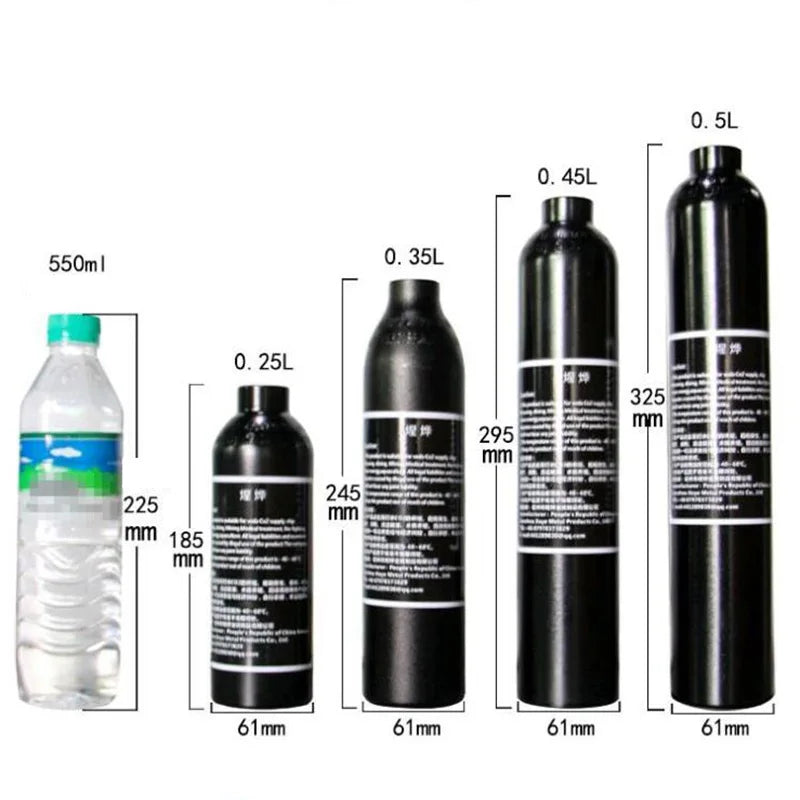 4500psi Soda Drink Gas Filling Bottle 300Bar High Pressure Air Cylinder Aquarium Plant CO2 Tank Dive Oxygen Tank Thread M18*1.5