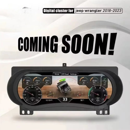 For Jeep Wrangler 2018-2022 Carplay LCD Instrument Panel Dual Screen Android Multimedia Video Player GPS Navigation Android Auto