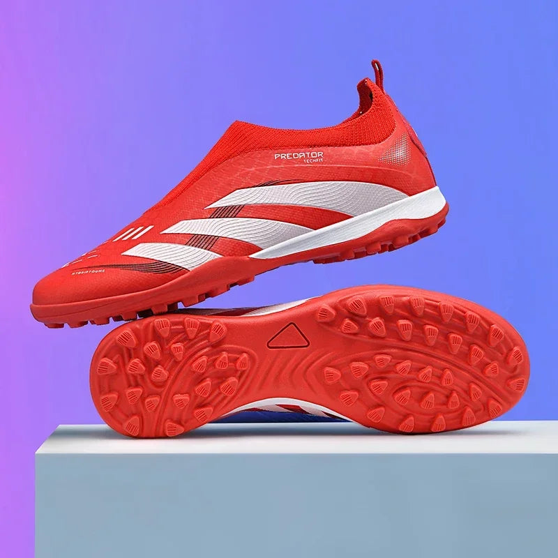 New Men Soccer Shoes Long Spikes Cleats Drop Shipping Football Boots Training Sneakers Ultralight Indoor Match Futsal Breathable