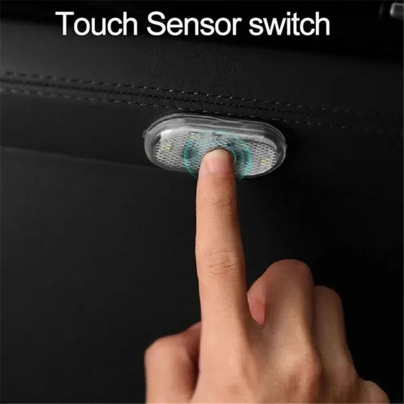 Luces LED inalámbricas para interior de coche, luces LED para interior de coche, luz de neón recargable por USB
