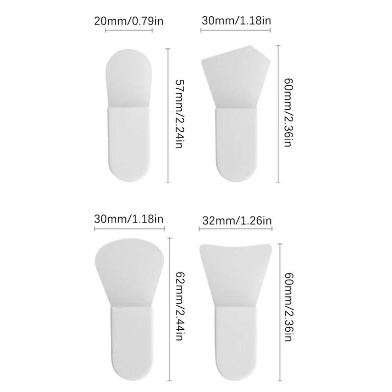 3Pc Soft Silicone Face Mask Brush Facial Skin Care Portable DIY Face Cream Mud Mixing Mask Brushes Reusable Makeup Beauty Tools