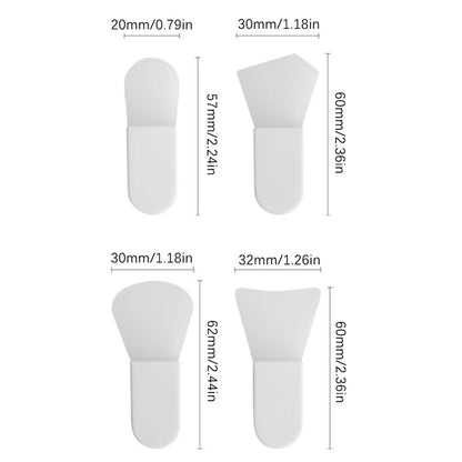 3Pc Soft Silicone Face Mask Brush Facial Skin Care Portable DIY Face Cream Mud Mixing Mask Brushes Reusable Makeup Beauty Tools