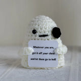 New Knitted Positive Turtle Doll Handmade Emotional Support Positive Crochet Sea Turtles Gifts for Christmas New Year Birthday