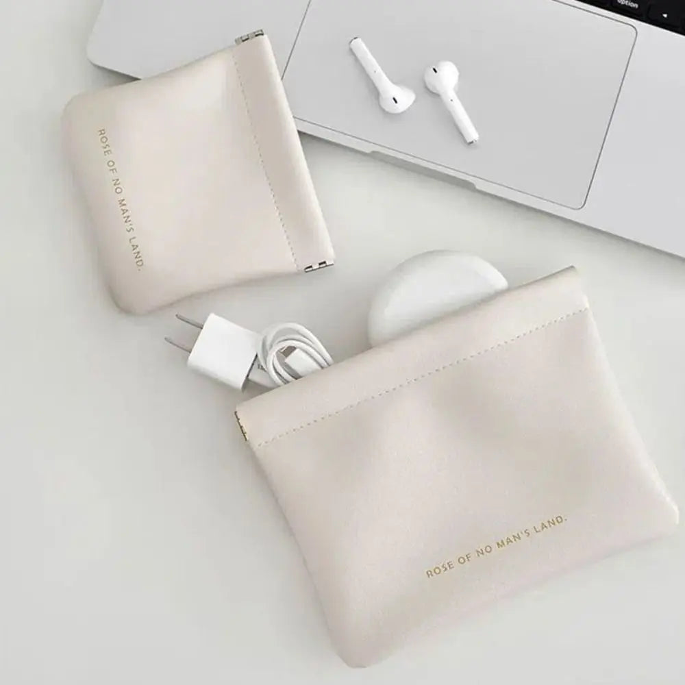 Fashion Simple Lipstick Makeup Bag Portable PU Jewelry Handbag Travel Mini Cosmetic Organizer Pouch for Women Girls