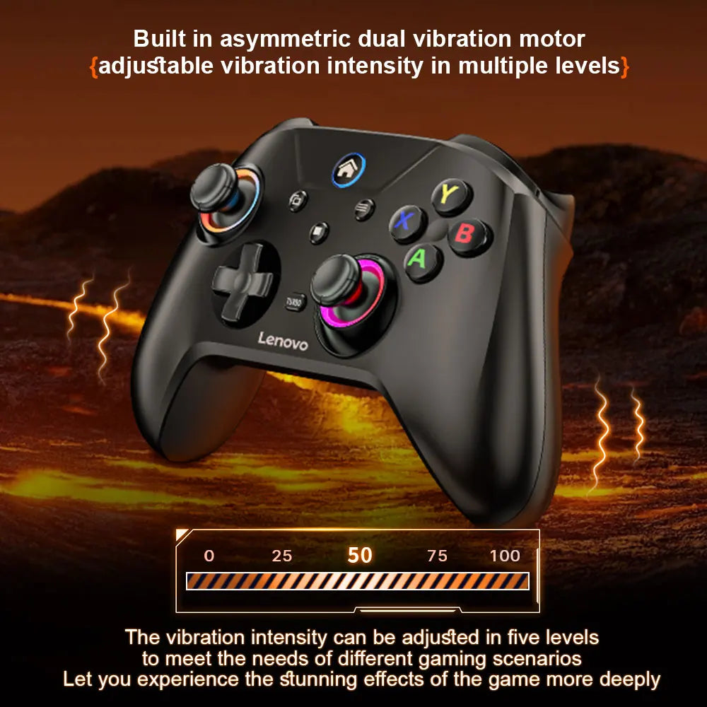 Lenovo S02 Wireless Bluetooth Gaming Controller, Dual Hall Trigger Wireless Gamepad, For Switch, PC, Android, IOS, TV