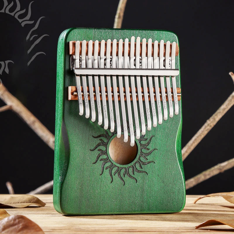 Hluru 21 Key Maple Kalimba 17 key Thumb Piano Portable Finger Piano for Beginner Mbira Gift for Kids Adults