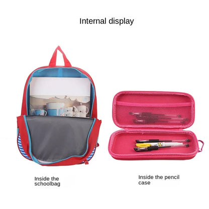 Disney Minnie Boys Girls Backpack Frozen School Bag with Pencil Case Spiderman Kids Kindergarten Preschool School Bags