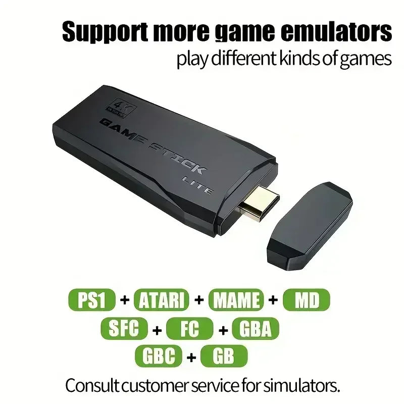 Consola de videojuegos M8, mando inalámbrico dual de 2,4 GHz, 4K, 10 000 juegos, 64 GB, retro, regalo de Navidad