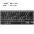 Russian Spanish French German Hebrew Brazil-Portuguese Ultra Slim Universal Wireless Bluetooth Keyboard for iOS Android Win
