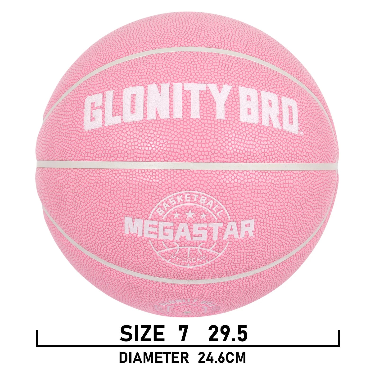 Women's Basketball Size 5, 6, 7 Pink Official Competition Children's Basketball Indoor Outdoor Standard Ball PU Non-slip Wear-resistant